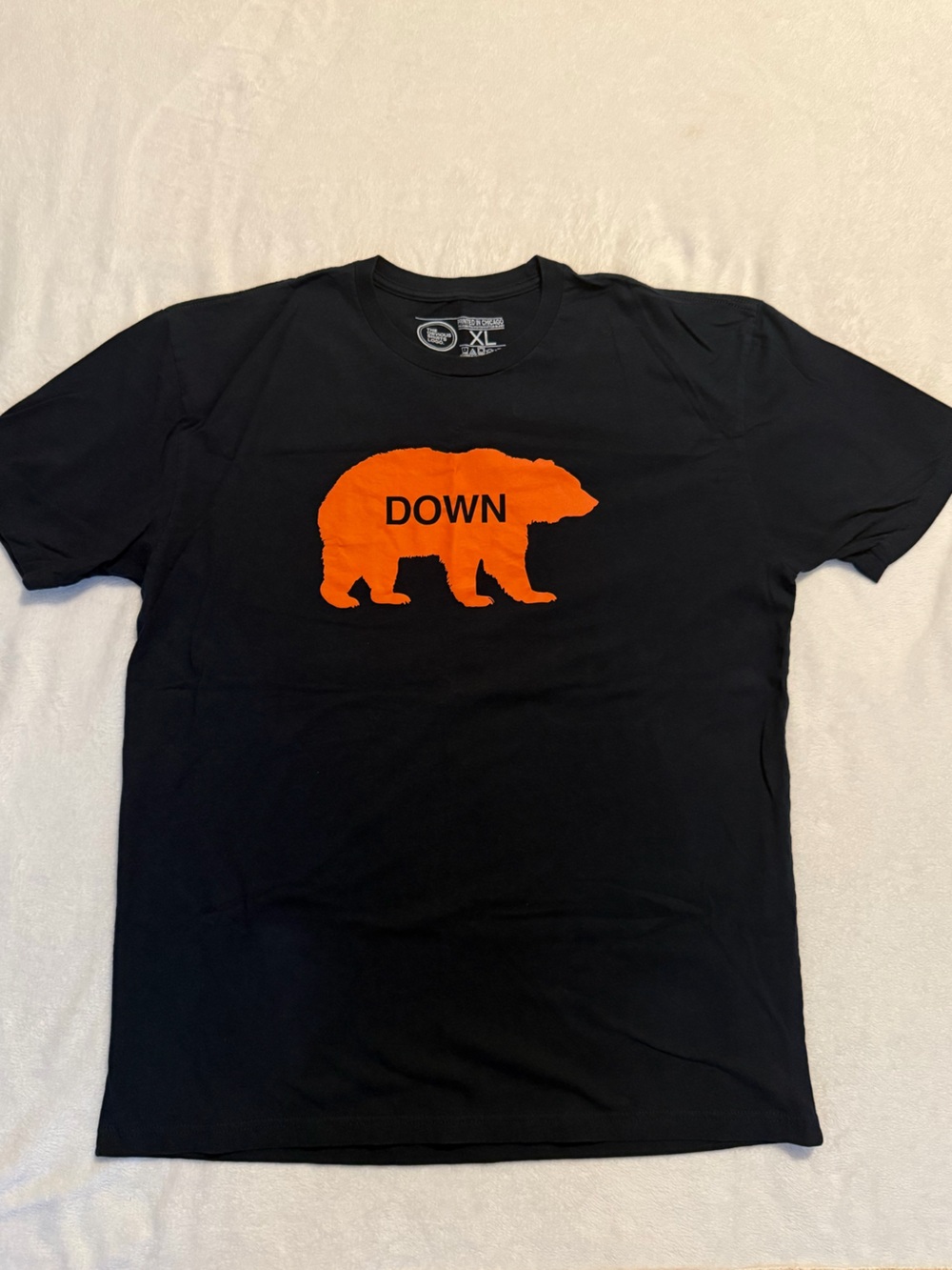 Obvious Shirts Chicago Bears Bear Down T-Shirt XL Navy/Orange New w/o Tags